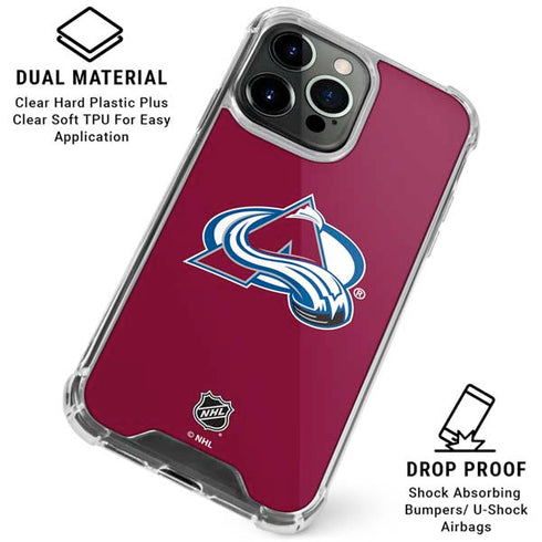 NHL Colorado Avalanche Solid Background iPhone 16 Pro Clear Case